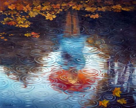 Autumn Rain Oil Painting By Oleg Riabchuk Artfinder