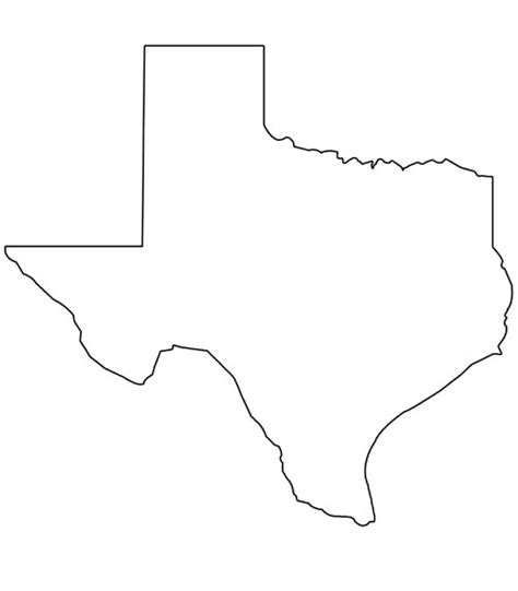 Printable Shape Of Texas — Printable