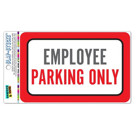Employee Parking Only Slap Stickztm Automotive Car Window Locker