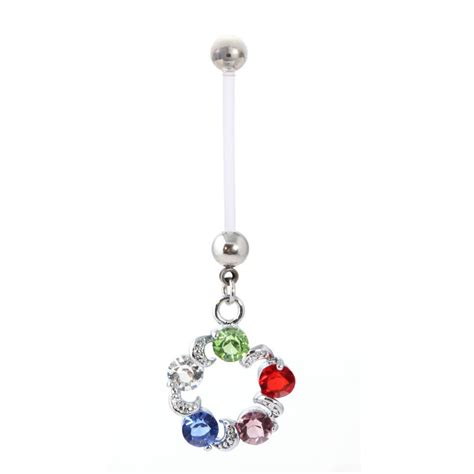 1pc Surgical Steel Belly Button Rings Colorful Pregnancy Belly Rings