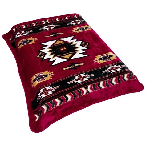 The Southwest Design Burgundy Mink Blanket Is The Softest Brightest