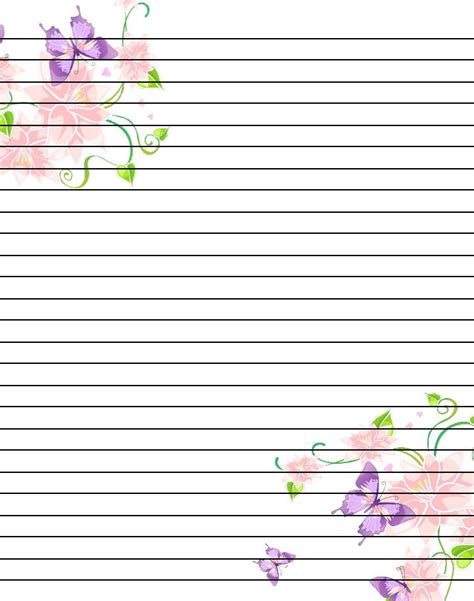 Free Printable Lined Paper For Letter Writing Free Printable Blank