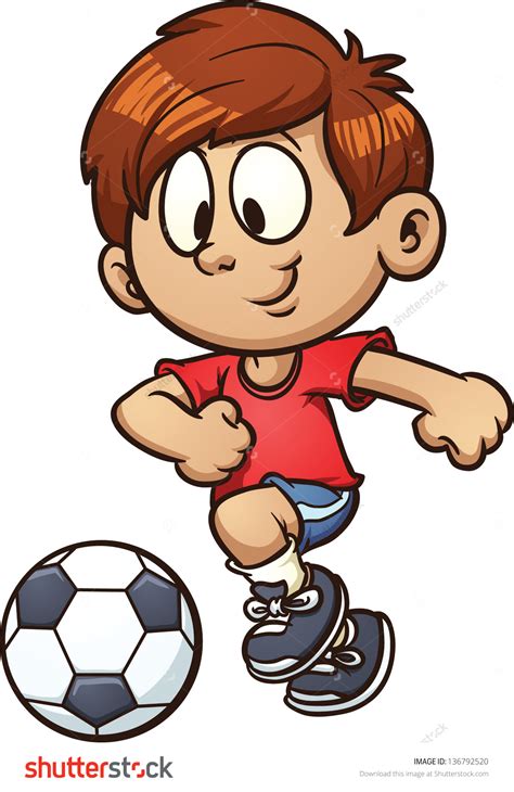 Boy Playing Football Clipart Clipart Best