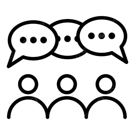 Group Discussion Clipart Transparent PNG Hd People Group Discussion Icon Isolated Business