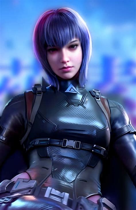 Download Motoko Kusanagi A Cybernetic Soldier From The Ghost In The Shell Franchise Wallpaper