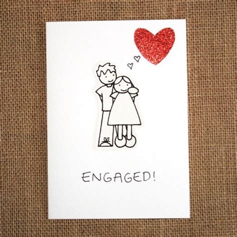 Items Similar To Engagement Card Engaged A Handmade Greeting Card On Etsy