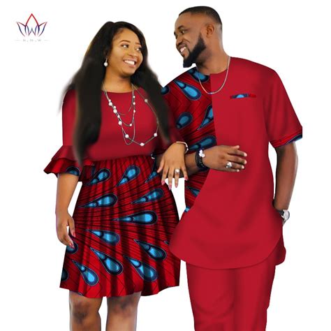 2018 African Clothes For Couples Wedding Dress And Men Suit O Neck Men