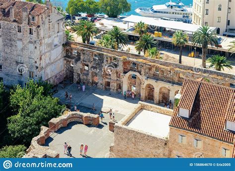 Ruins At Diocletian Palace And Roman Town Architecture At Split