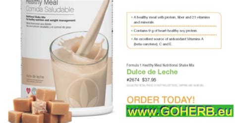Cinnamon dulce de leche shake . Herbalife News! NEW FLAVOR JOINS FORMULA 1 SHAKE FAMILY ...