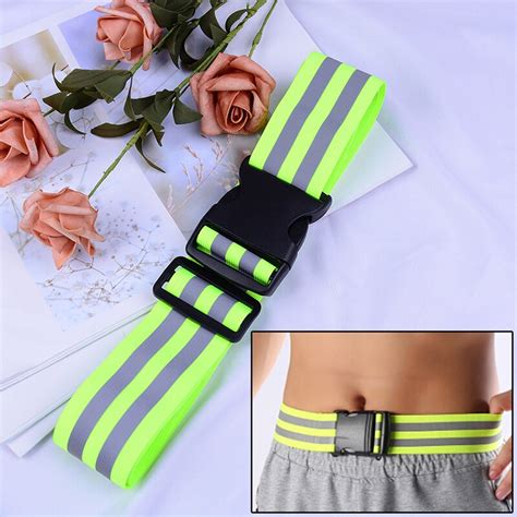 1pc High Visibility Reflective Waist Support Safety Security Belt For Night Running Walking