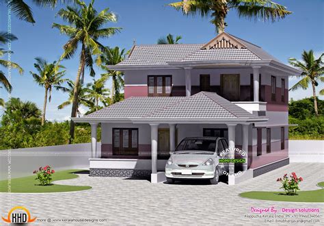 Small 4 Bedroom House Plan Kerala Home Design And Floor Plans 9k