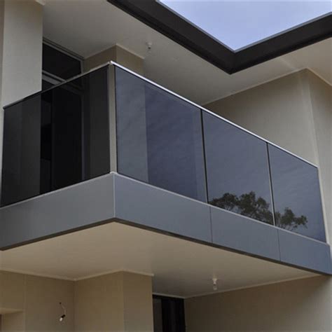 Aluminum Steel U Channel Frameless Glass Railing For Balcony Lowest