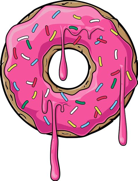 Cartoon Donut Dripping Stickers By Chocodole Redbubble