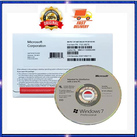 Windows 7 Professional Oem Pack With Cd And Coa Sticker Shopee Malaysia