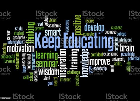 Keep Educating Word Cloud Concept 6 Stock Illustration Download Image