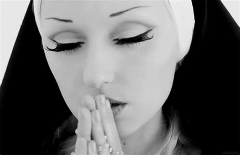 Nun Praying Gif Nostril Hoop Ring Septum Ring Nose Ring Black And White Girl Biker Lifestyle