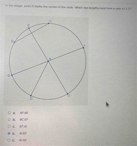 Solved In The Image Point A Marks The Center Of The Circle Geometry