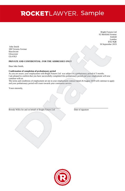 free probation letter template and faqs rocket lawyer uk