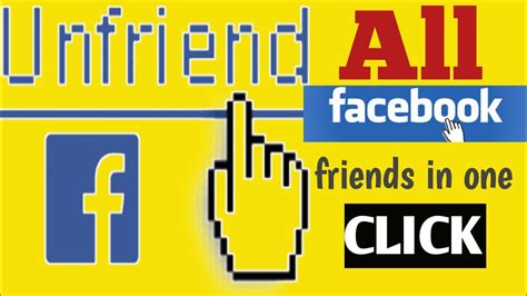 How To Unfriend All Facebook Friends In Just One Click Youtube