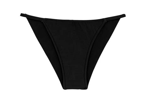Shop Rio De Sol Black Cheeky Brazilian Bikini Bottom With Slim Sides