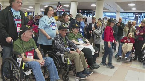 Dozens Of Veterans Families Celebrate With Latest Honor Flight Maine Trip To Washington Dc