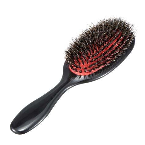 Boar Bristle And Nylon Hair Brush Oval Anti Static Paddle Comb Scalp