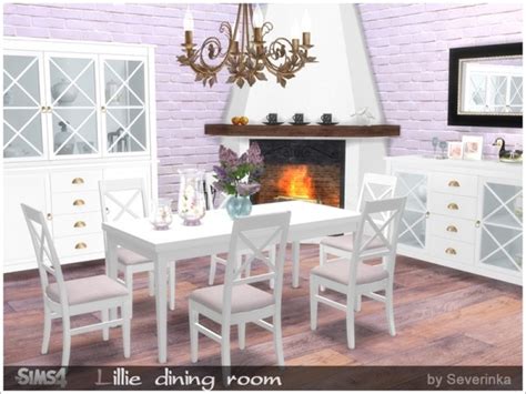 The Sims Resource Lillie Dining Room By Severinka • Sims 4 Downloads