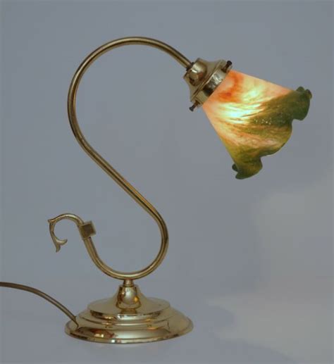 Romantic Art Nouveau Brass Lamp Bedside Table Lamp Ebay