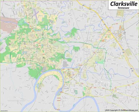 Clarksville Map Tennessee Us Maps Of Clarksville