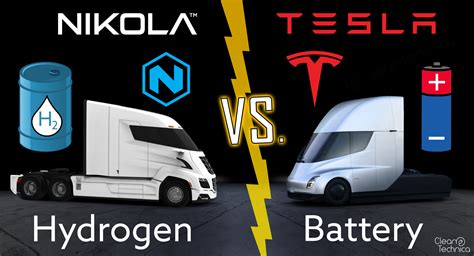 Head To Head Nikola S Hydrogen Fuel Cell Trucks Vs The Tesla Semi CleanTechnica