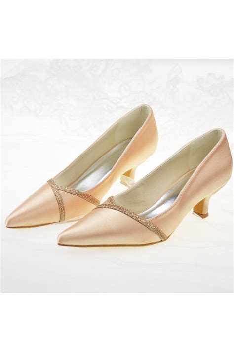 Charming Pointed Toe Low Heel Satin High Quality Party Shoes Okdresses