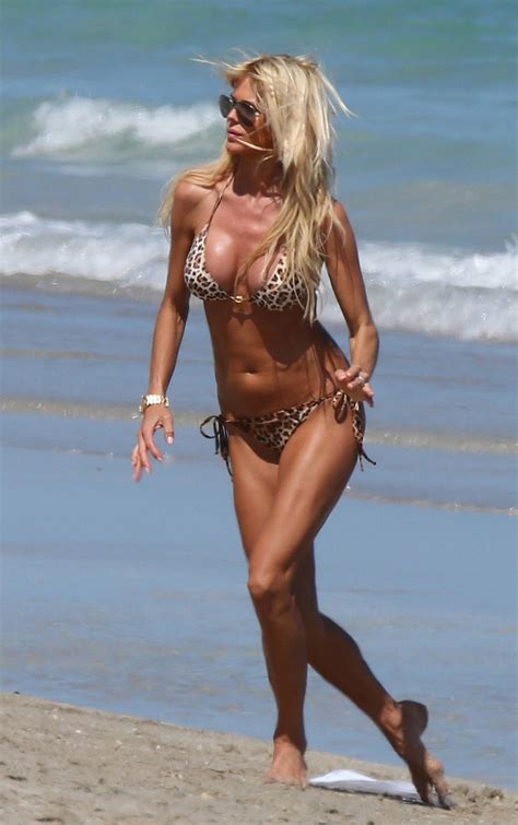 Victoria Silvstedt In Bikini On The Beach In Miami Hawtcelebs