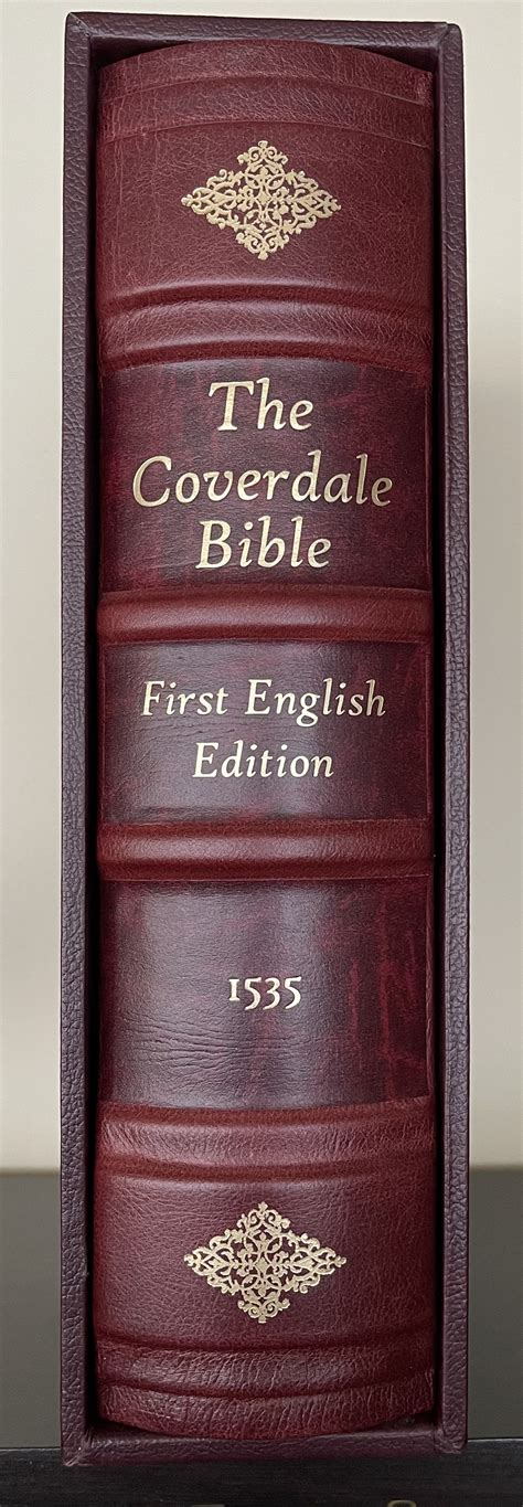 Bible 1535 Coverdale First Printed English Bible Deluxe Leather
