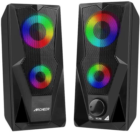 Computer Speakers Gaming Rgb Speakers Pc 20 Usb Powered Stereo Volume