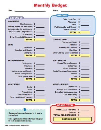 monthly budget template   create edit fill