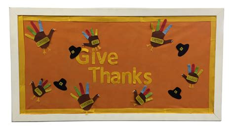 Prompt Classroom Discussion About Giving Thanks With A Bulletin Board