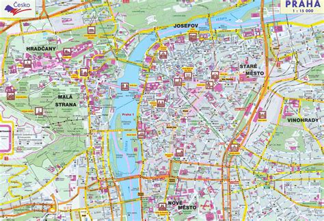 Map Of Prague Tourist Attractions And Monuments Of Prague