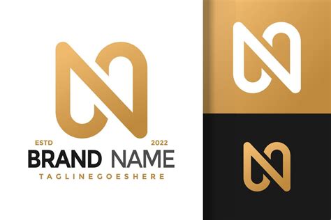 N Letter Business Company Logo Design Brand Identity Logos Vector