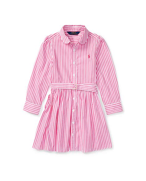 Striped Cotton Shirtdress Pink Striped Shirt Cotton Shirt Dress