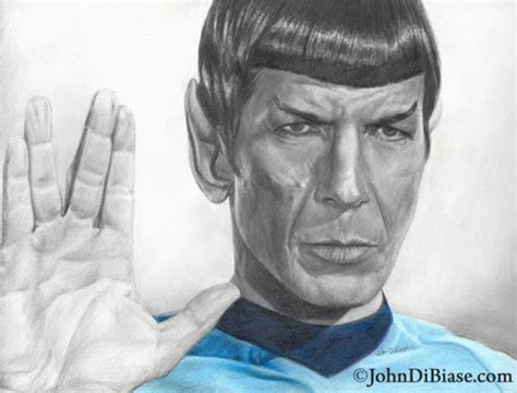 Drawing Print Of Leonard Nimoy As Spock In Star Trek Etsy