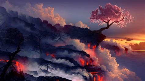 Download Anime Dark Landscape Wallpaper Desktop Background At Cool By