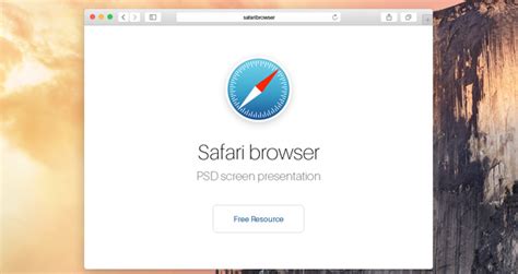 simple safari browser mockup  psd psdexplorer