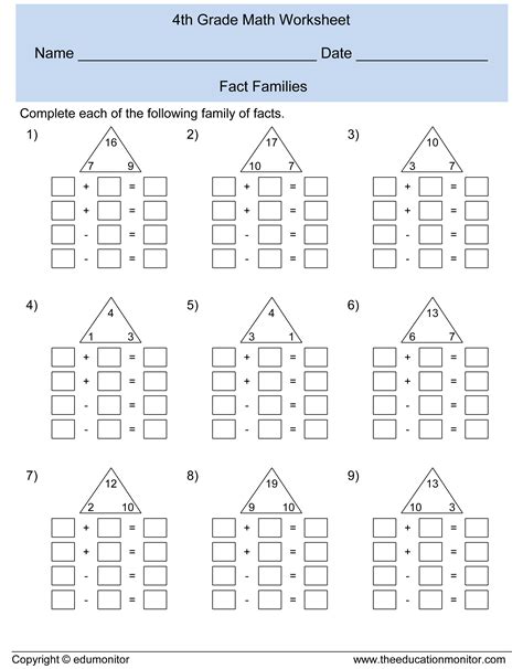 Th Grade Multiplication Math Facts Practice Th Grade Math Fact Fluency Worksheets Ideas