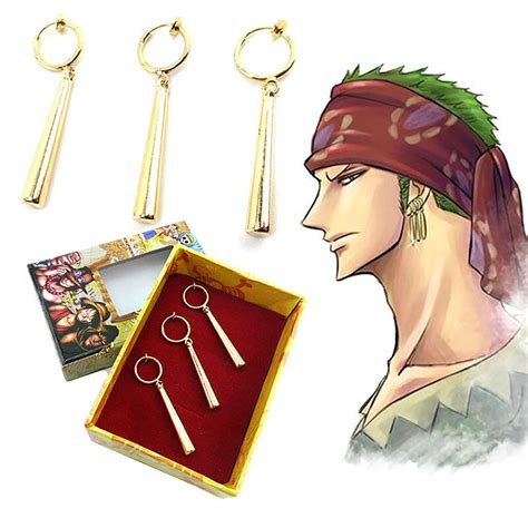 14k Zoro Earrings Anime One Piece Theme Roronoa Zoro Earrings Etsy