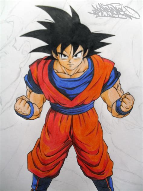 Dibujos De Goku A Lapiz Y Color Vegeta Y Goku Dibujos A Lapices De