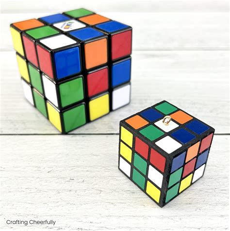 Diy Rubiks Cube Ornament Crafting Cheerfully