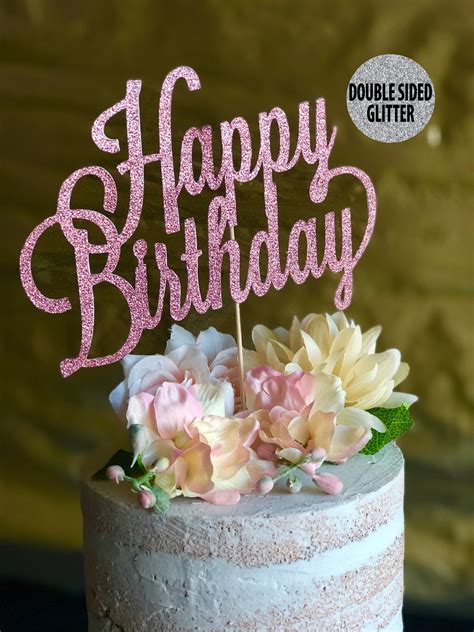 Happy Birthday Cake Topper Custom Birthday Topper Custom Etsy
