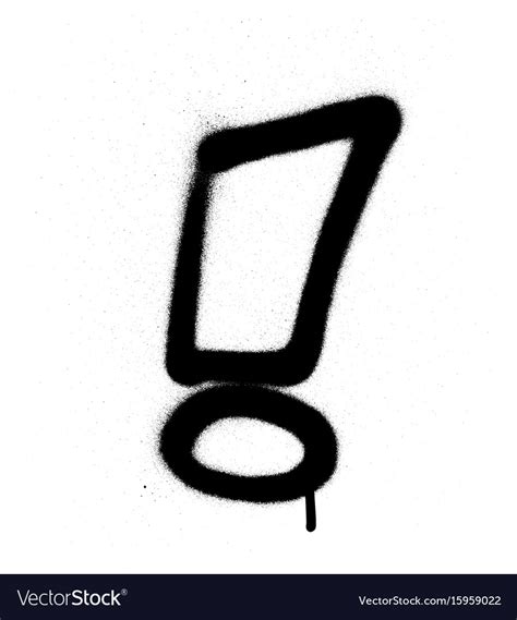 Graffiti Exclamation Mark In Black On White Vector Image