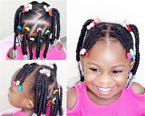 Prettiest 3in1 Kids Braids Hairstyle Youtube Mimi And Mo Instagram