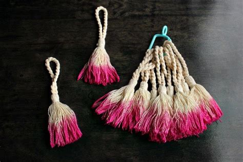 Micro Trends Dip Dyed Tassels Eclectic Trends Diy Tassel Holiday